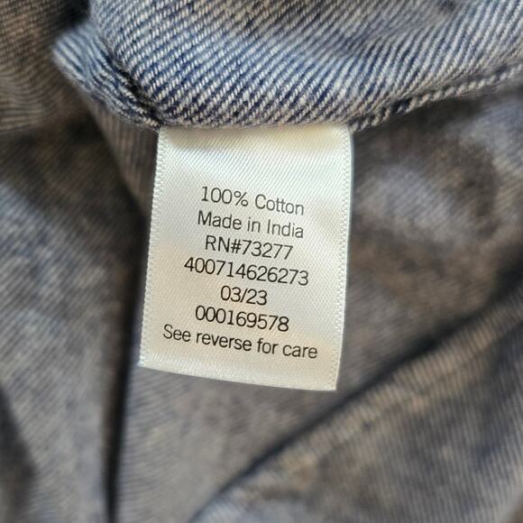 NWT Sonoma Supersoft Flannel Shirt Men's XL Blue Chambray Cozy Fall Staple Y2K - Picture 6 of 9